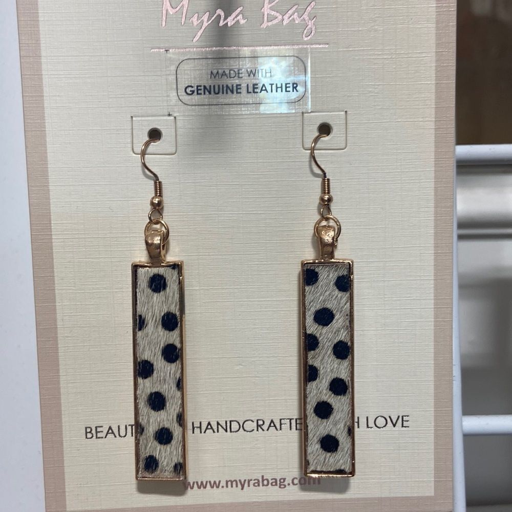 Genuine leather earrings